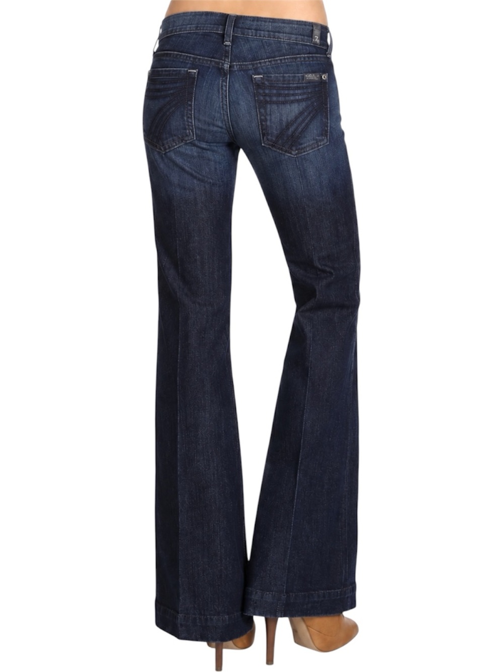 7 For All Mankind Dark Wash Dojo Bootcut/Flare  Leg Jeans Womens Size 24